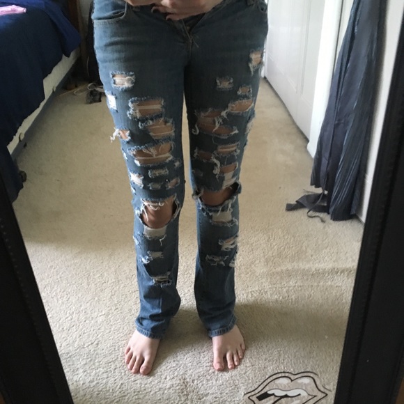 SOLD Custom Ripped Jeans - Picture 2 of 5
